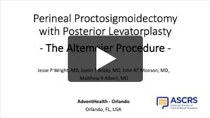 Perineal Proctosigmoidectomy with Levatorplasty (Altemeier) Procedure ...